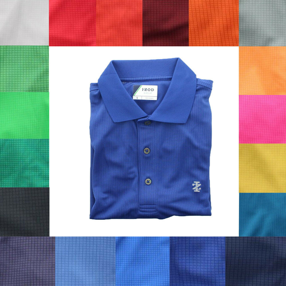 Izod Men's Polo Shirt Performance Grid Golf Shirt Quick Dry Lightweight