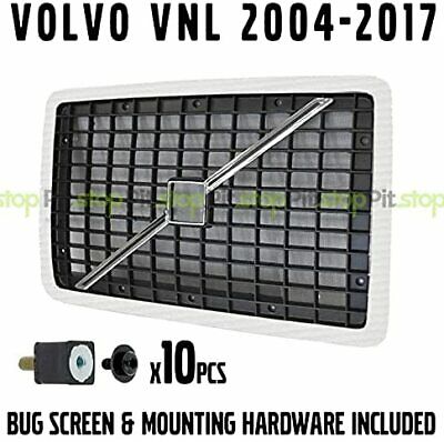 Volvo Vnl 04-17 Front Hood Radiator Grill Black Chrome With Bug Screen 20505759