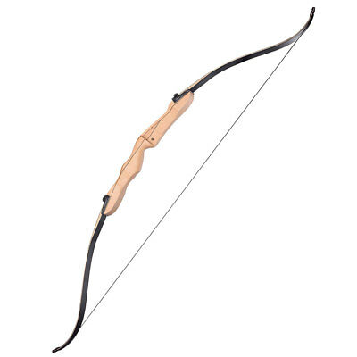 65" 30lbs Recurve Long Bow Draw Right Hand Traditional Archery Hunting Take Down